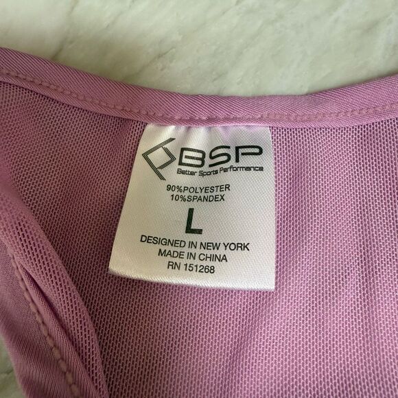 BSP Women's Active Performance Tank Top Racer Back Blue Size L in orchid NWT - Picture 4 of 7